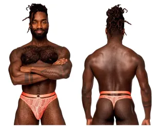 Clothing_Male Power_Mens Underwear Male Power 415-284 Rude Awakening Strap Thong Color Neon Orange