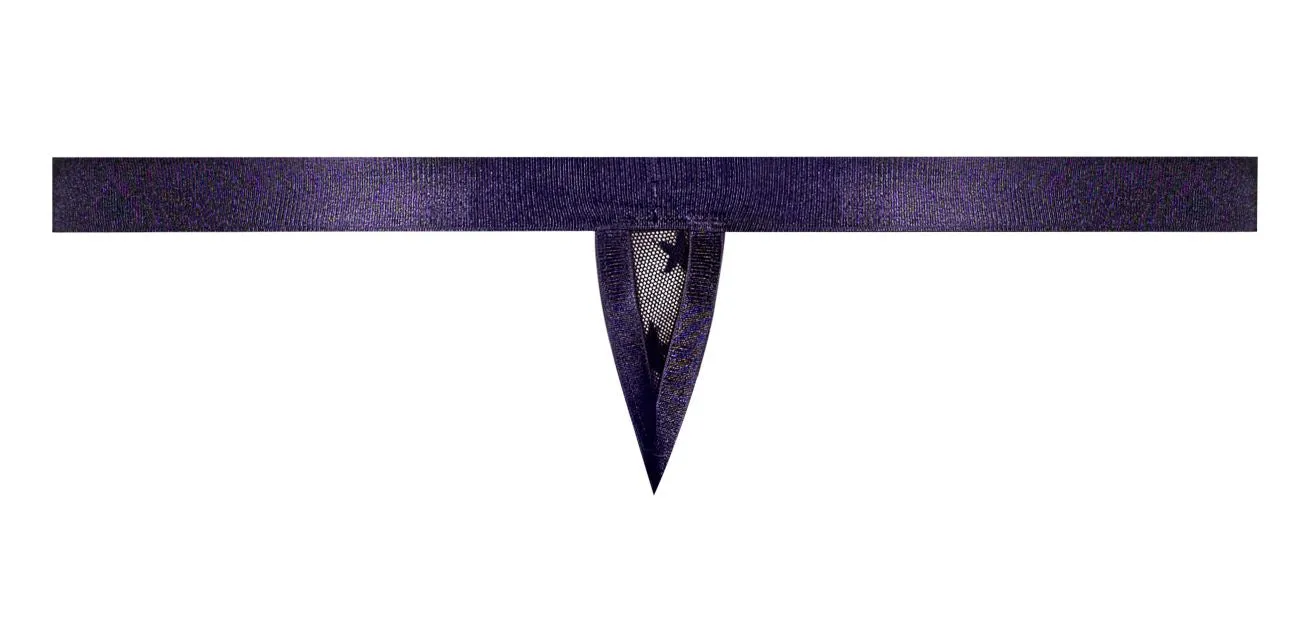 Clothing_Male Power_Mens Underwear Male Power 416-291 Love Star Thong with Ring Color Purple