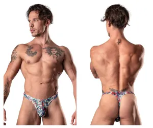 Clothing_Male Power_Mens Underwear Male Power 431-293 Your Lace Or Mine Bong Thong Color Red-White-Blue