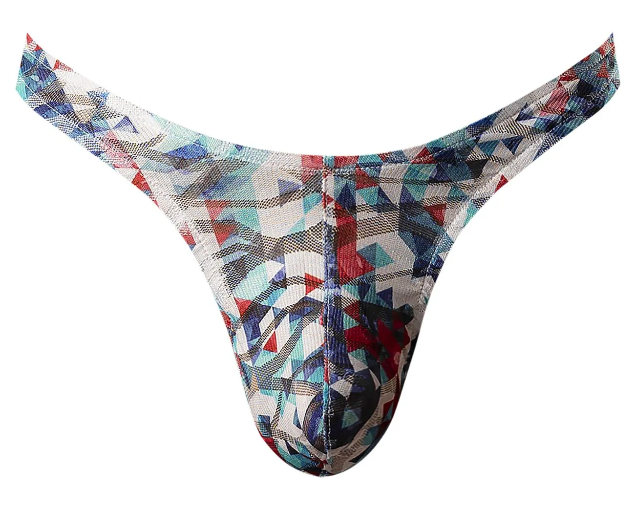 Clothing_Male Power_Mens Underwear Male Power 431-293 Your Lace Or Mine Bong Thong Color Red-White-Blue