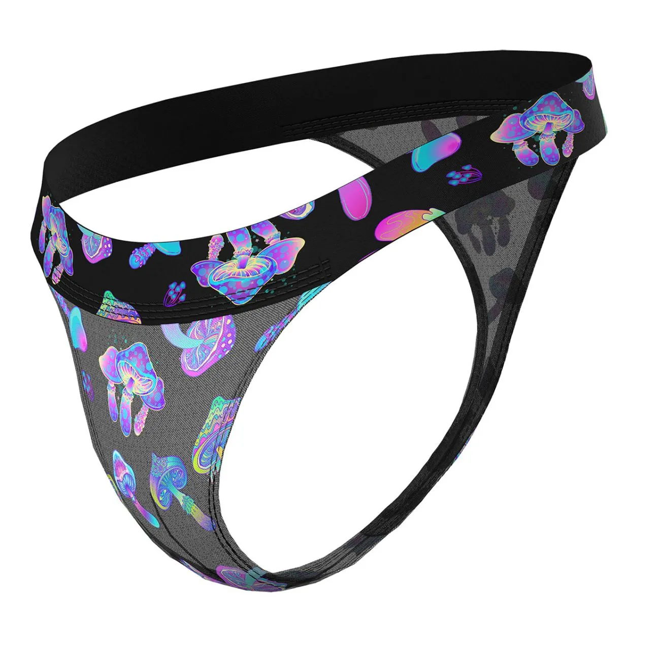 Clothing_Male Power_Mens Underwear Male Power 433-294 Hazy Dayz Micro Thong Color Mushrooms