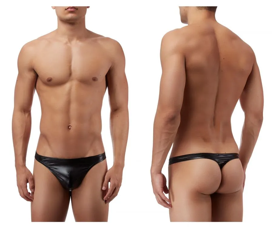 Clothing_Male Power_Mens Underwear Male Power 440003 Liquid Onyx Classic Thong Color Black
