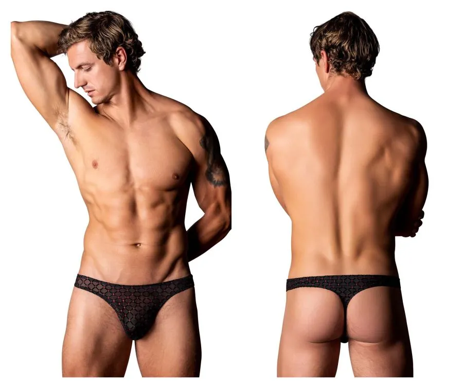 Clothing_Male Power_Mens Underwear Male Power 443-296 Widow Maker Classic Thong Color Black