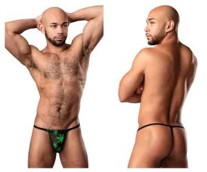 Clothing_Male Power_Mens Underwear Male Power 450-294 Hazy Dayz Posing Strap Color Pot Leaf