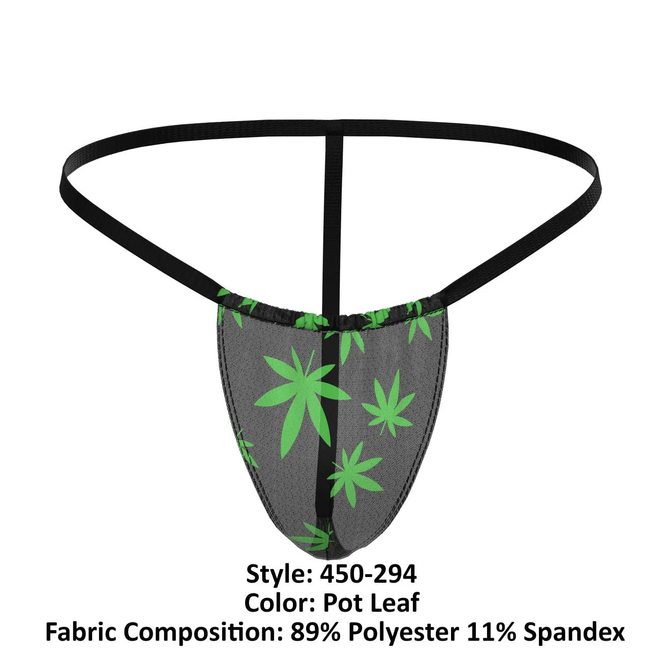 Clothing_Male Power_Mens Underwear Male Power 450-294 Hazy Dayz Posing Strap Color Pot Leaf
