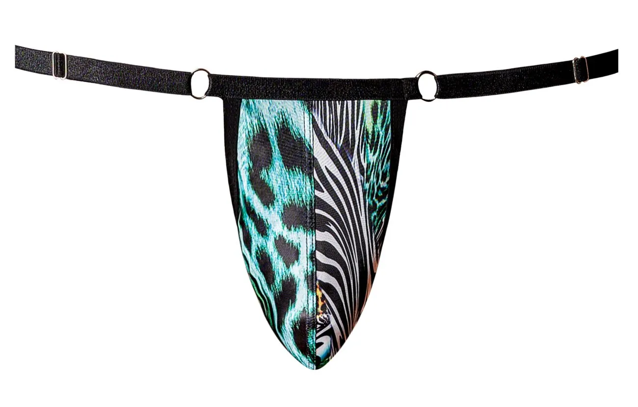 Clothing_Male Power_Mens Underwear Male Power 451-295 Go Wild Adjustable G-String Color Printed