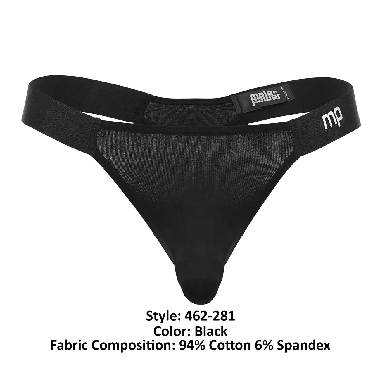 Clothing_Male Power_Mens Underwear Male Power 462-281 Easy Breezy Thong Sleeve Color Black