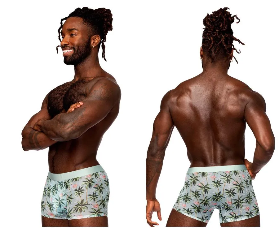 Clothing_Male Power_Mens Underwear Male Power SMS-011 Sheer Prints Seamless Short Color Flamingo