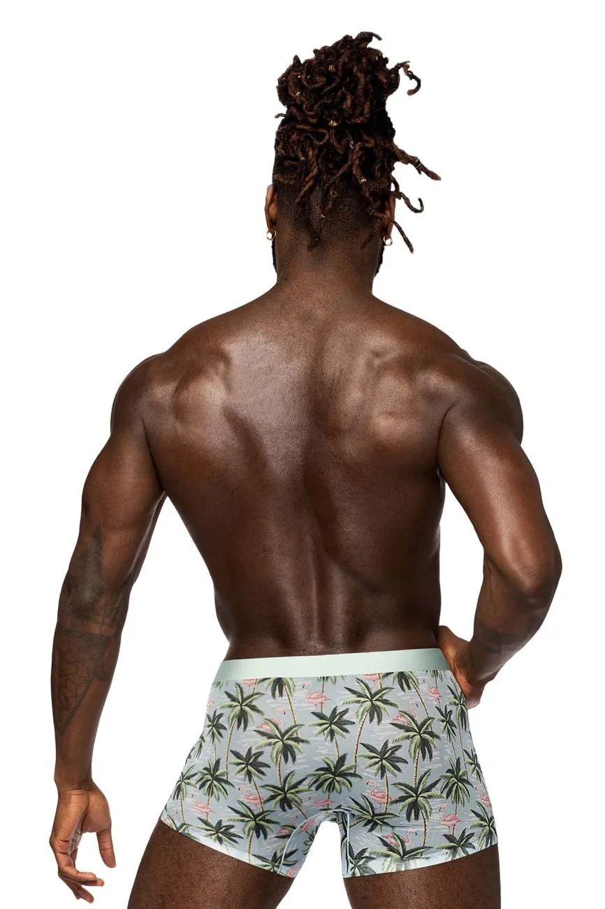 Clothing_Male Power_Mens Underwear Male Power SMS-011 Sheer Prints Seamless Short Color Flamingo