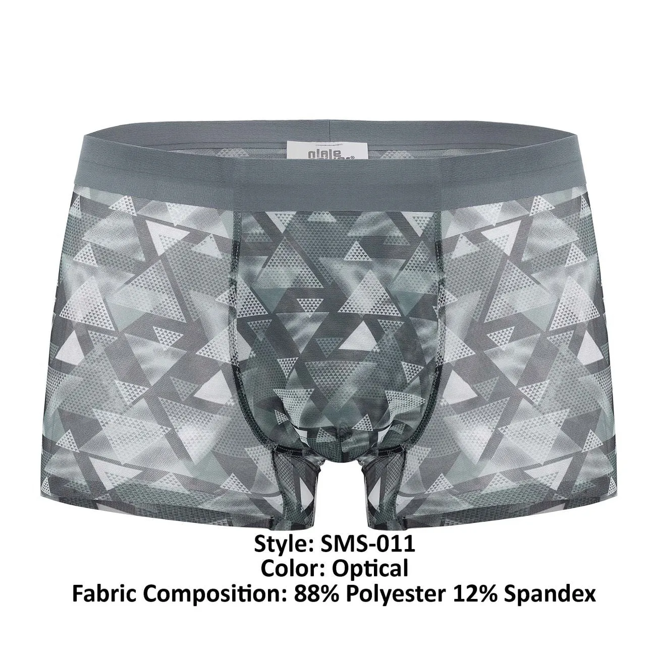 Clothing_Male Power_Mens Underwear Male Power SMS-011 Sheer Prints Seamless Short Color Optical