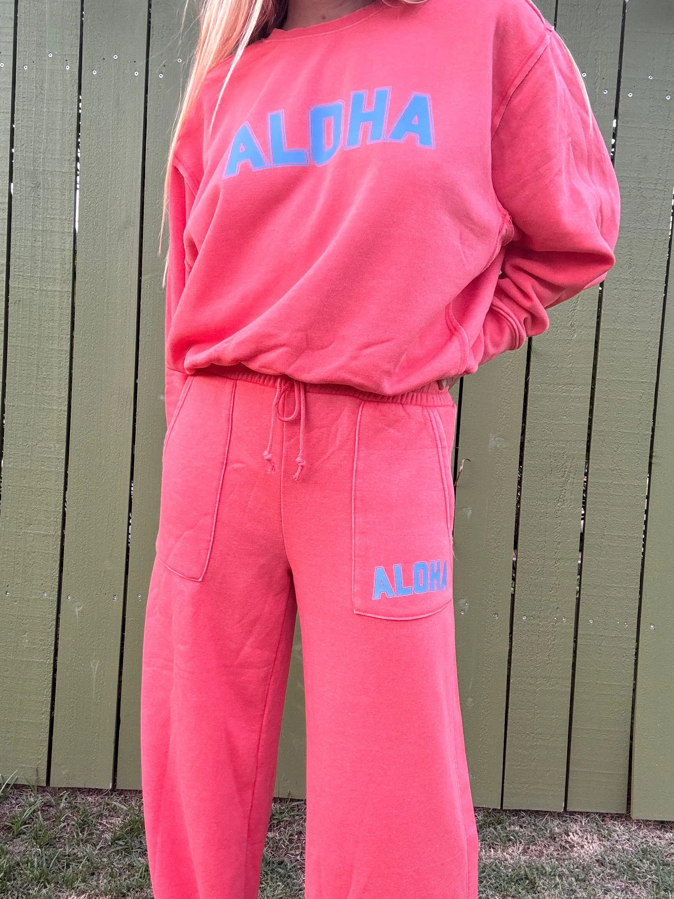 College of Aloha Wide Leg Sweatpants