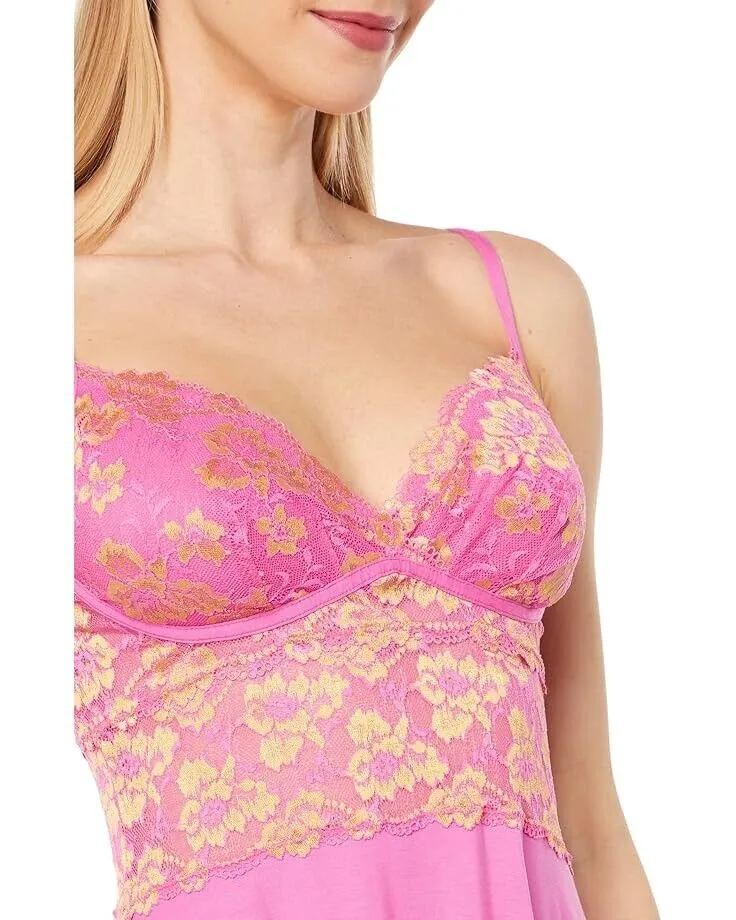 Cosabella Savona Chemise G-String Lingerie Set Women's Small Pink Stretch ERK654