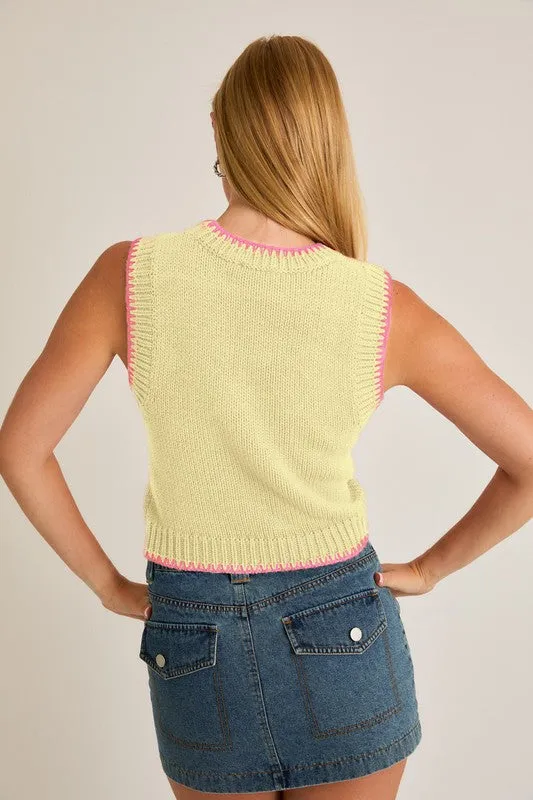 Cozy & Chic Sleeveless Crew Neck Sweater