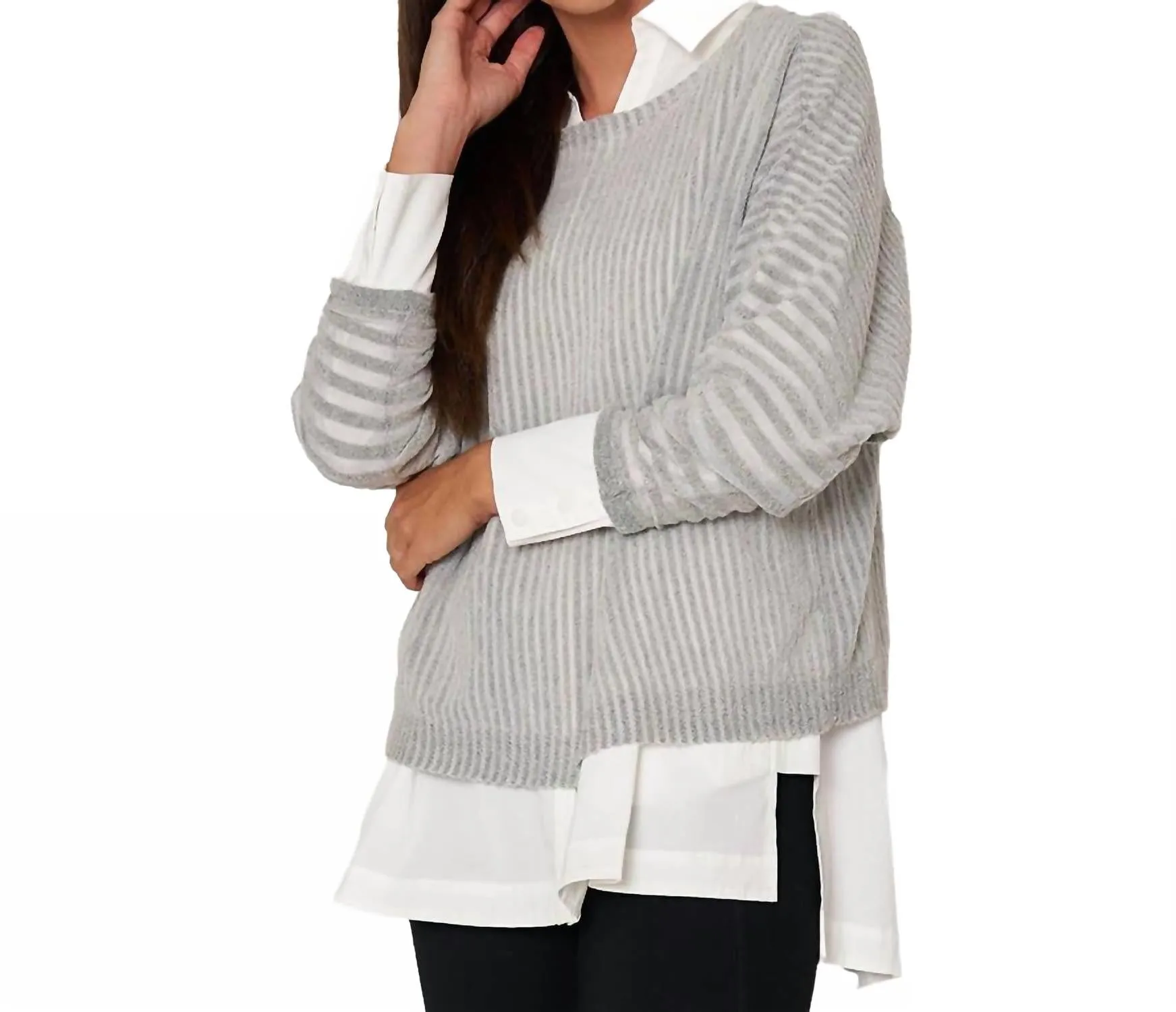 Cozy Chic Pullover In Heather