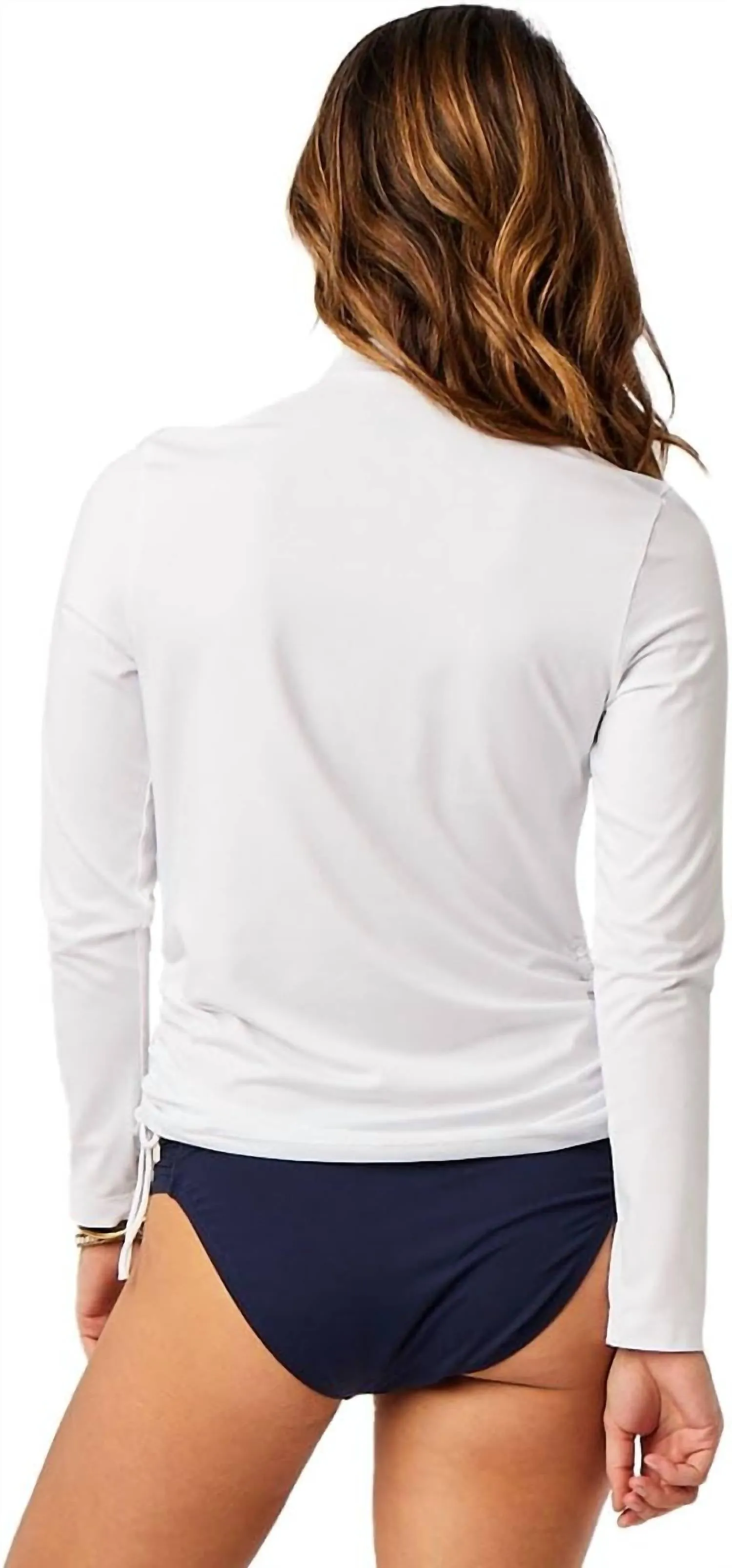 Cruz Rashguard In White With Navy Pull