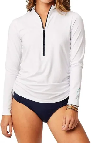 Cruz Rashguard In White With Navy Pull