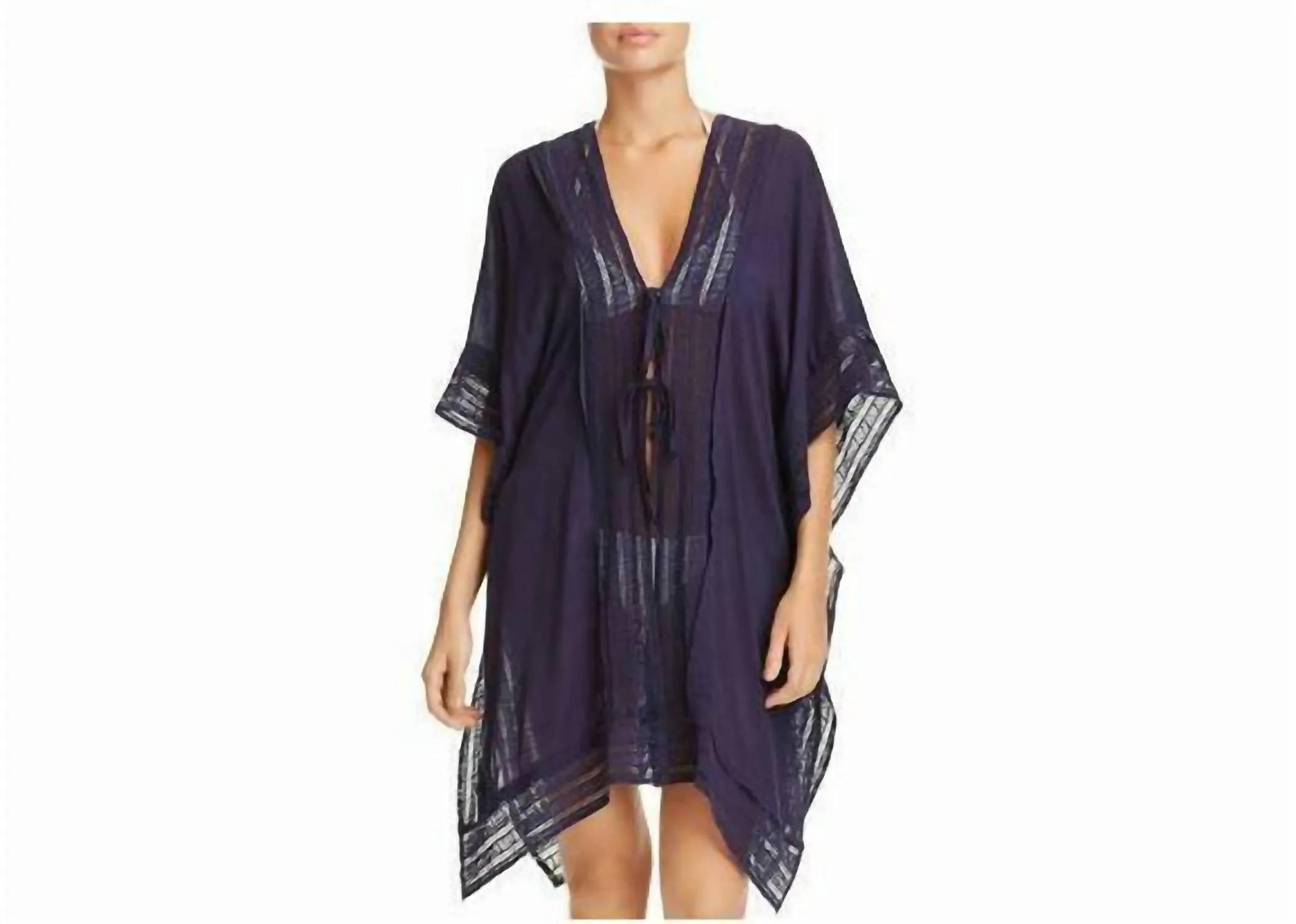 Embroidered Serendipity Swim Cover Up In Blue