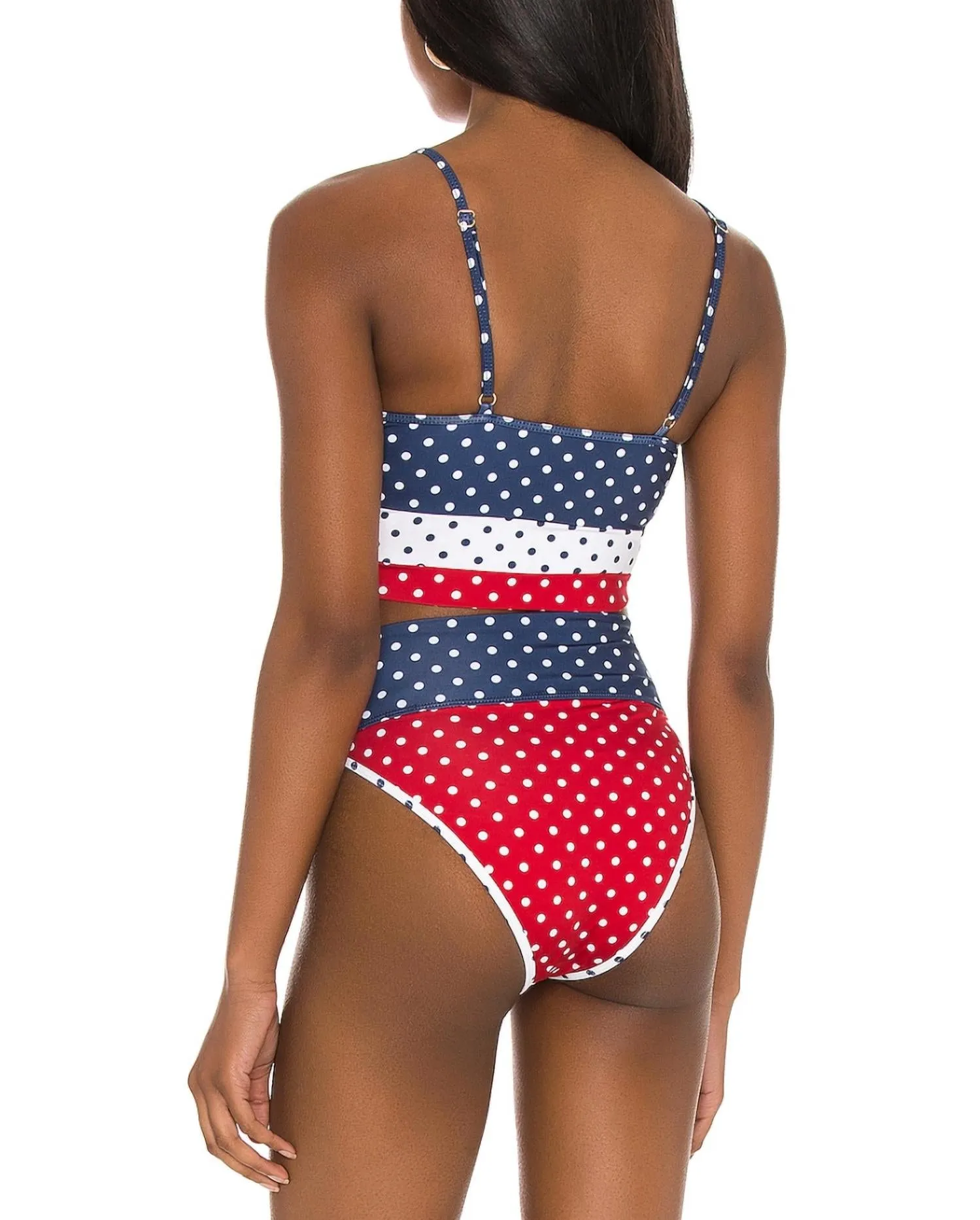 Eva Top In Patriotic Polka Dot