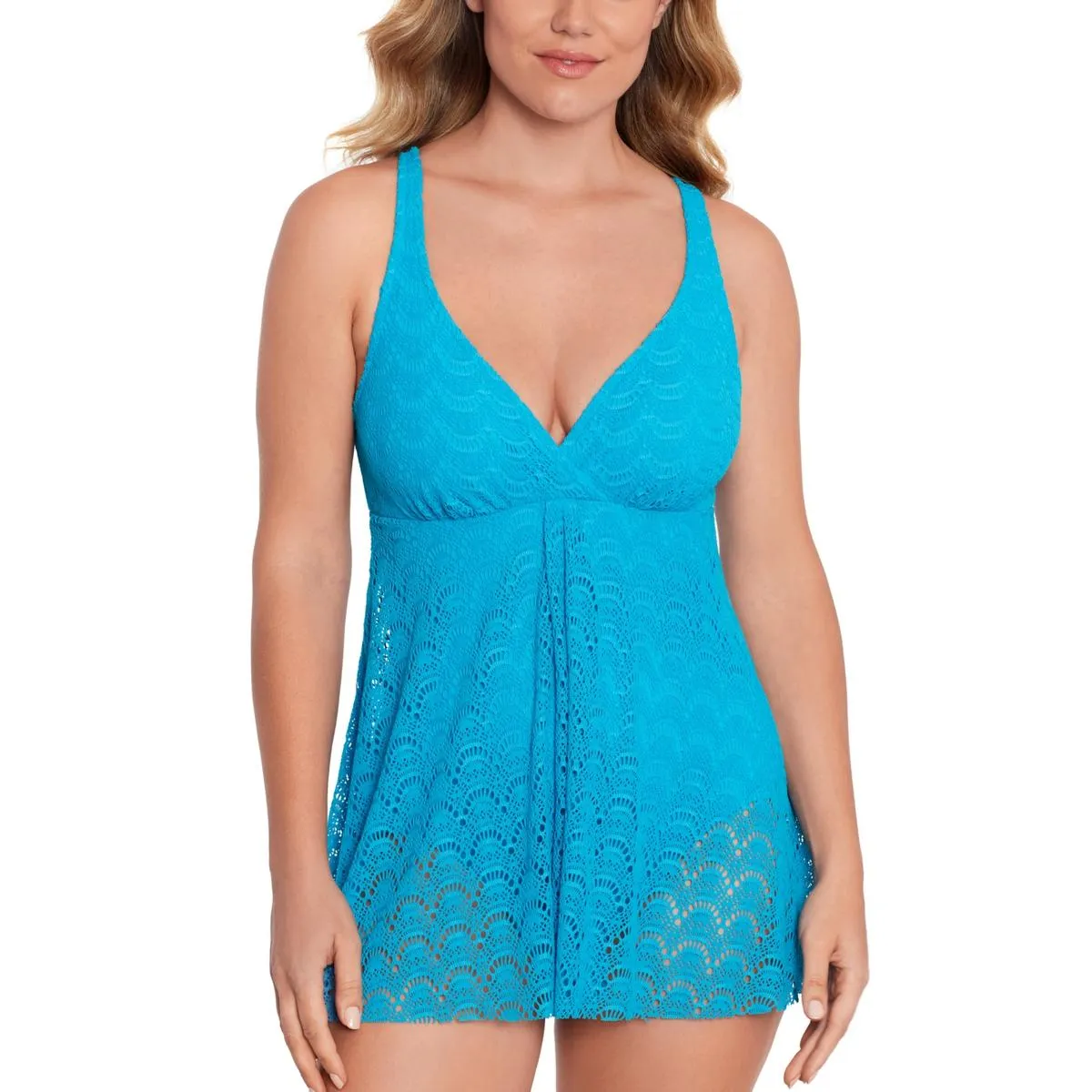 Fly Away Womens Lace V-Neck One-Piece Swimsuit