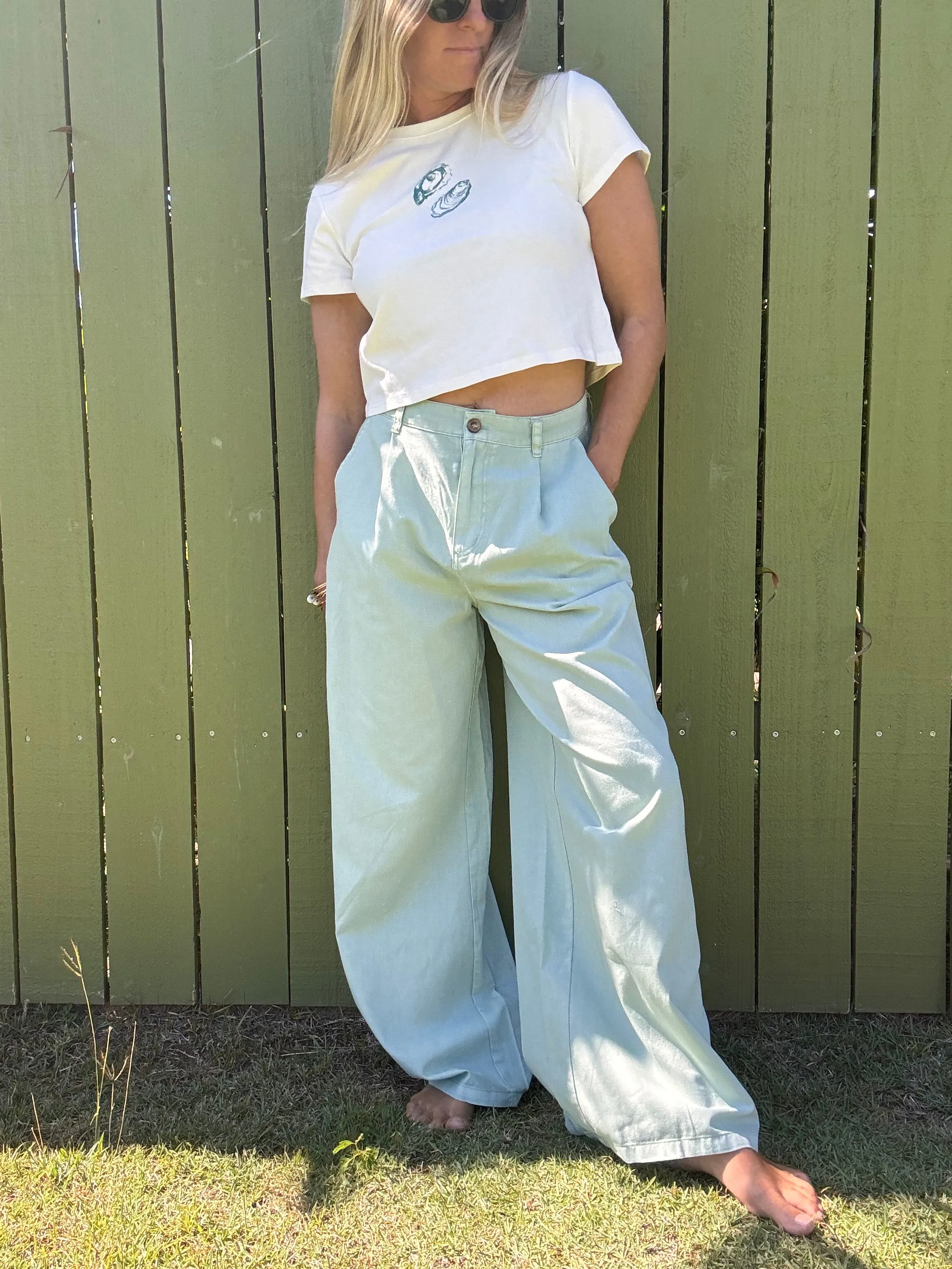 Frankie High Waist Basic Wide Leg Pants