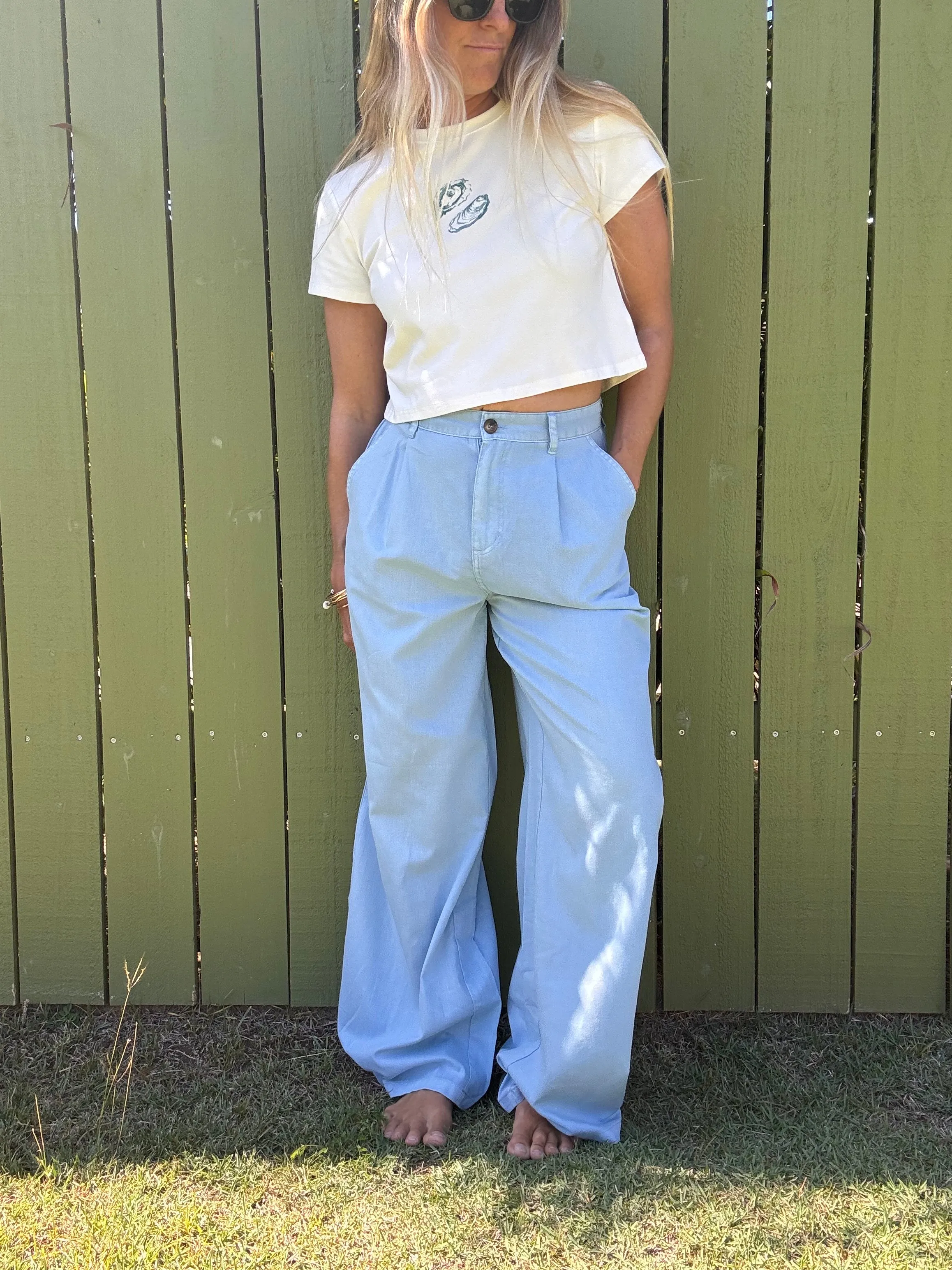 Frankie High Waist Basic Wide Leg Pants