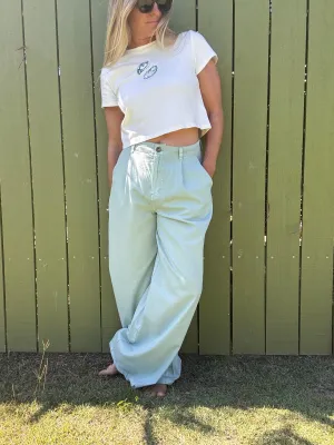 Frankie High Waist Basic Wide Leg Pants