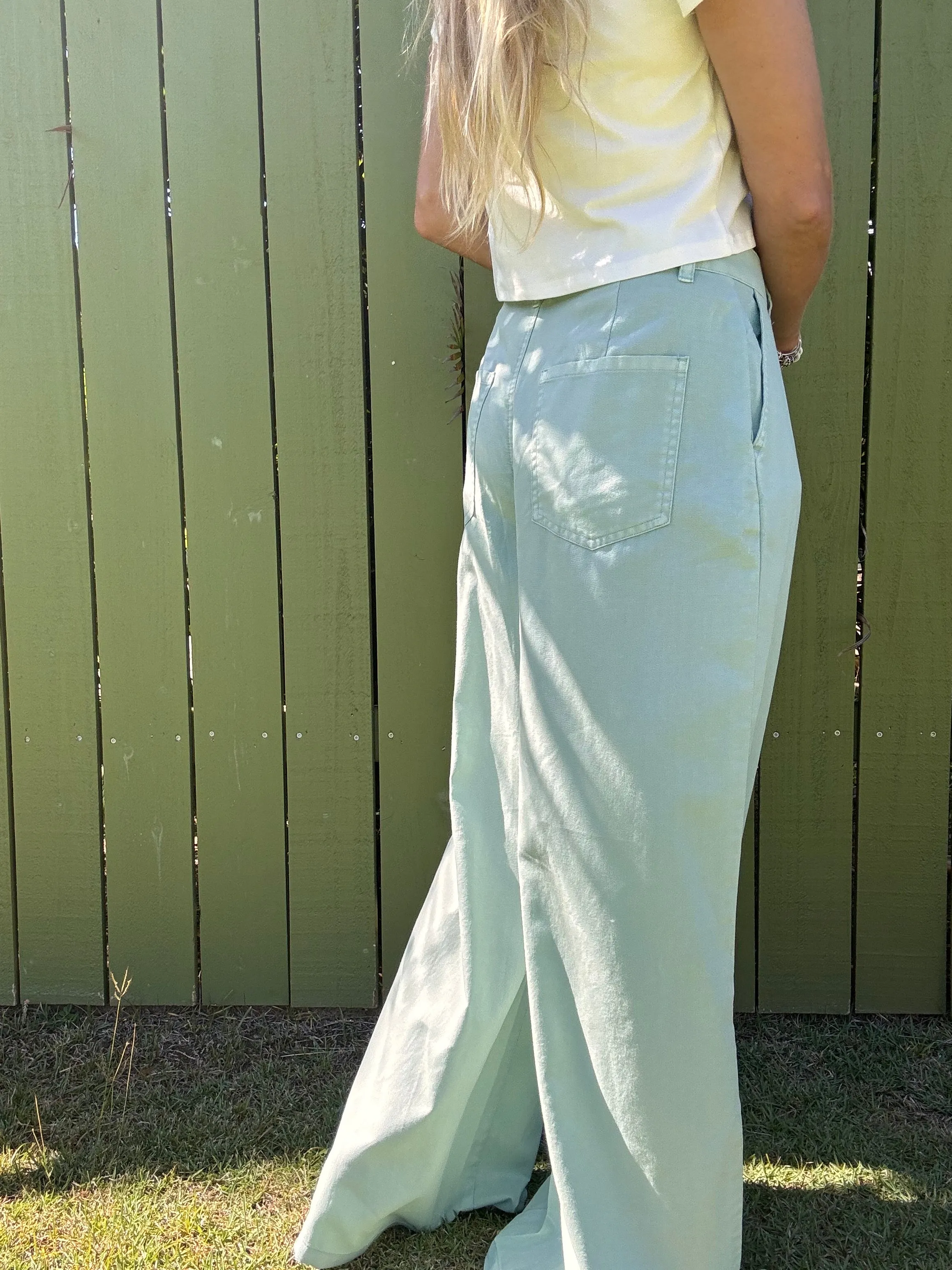 Frankie High Waist Basic Wide Leg Pants
