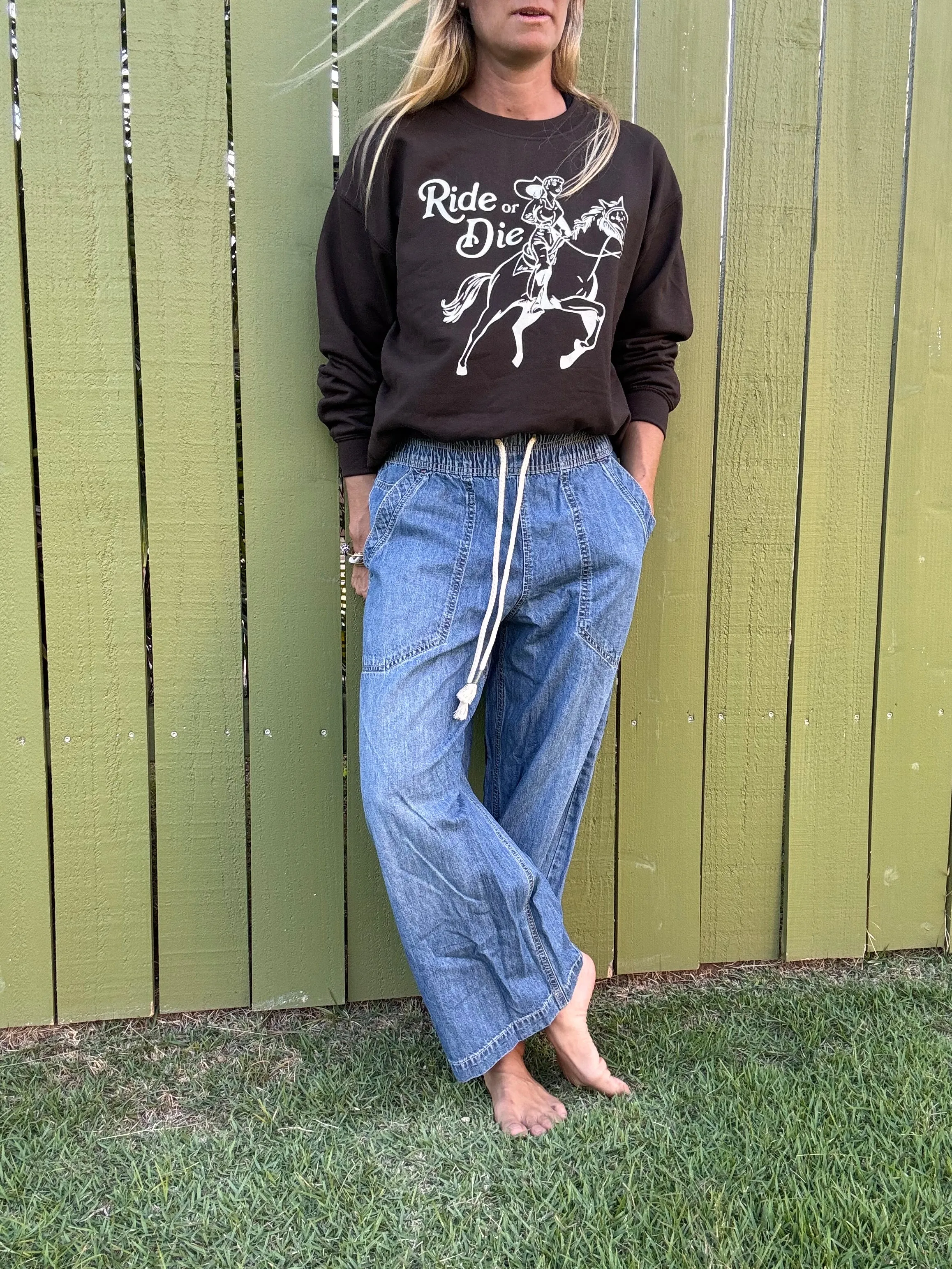 FREE PEOPLE Easy Peasy Pull-On Jeans - No Problem