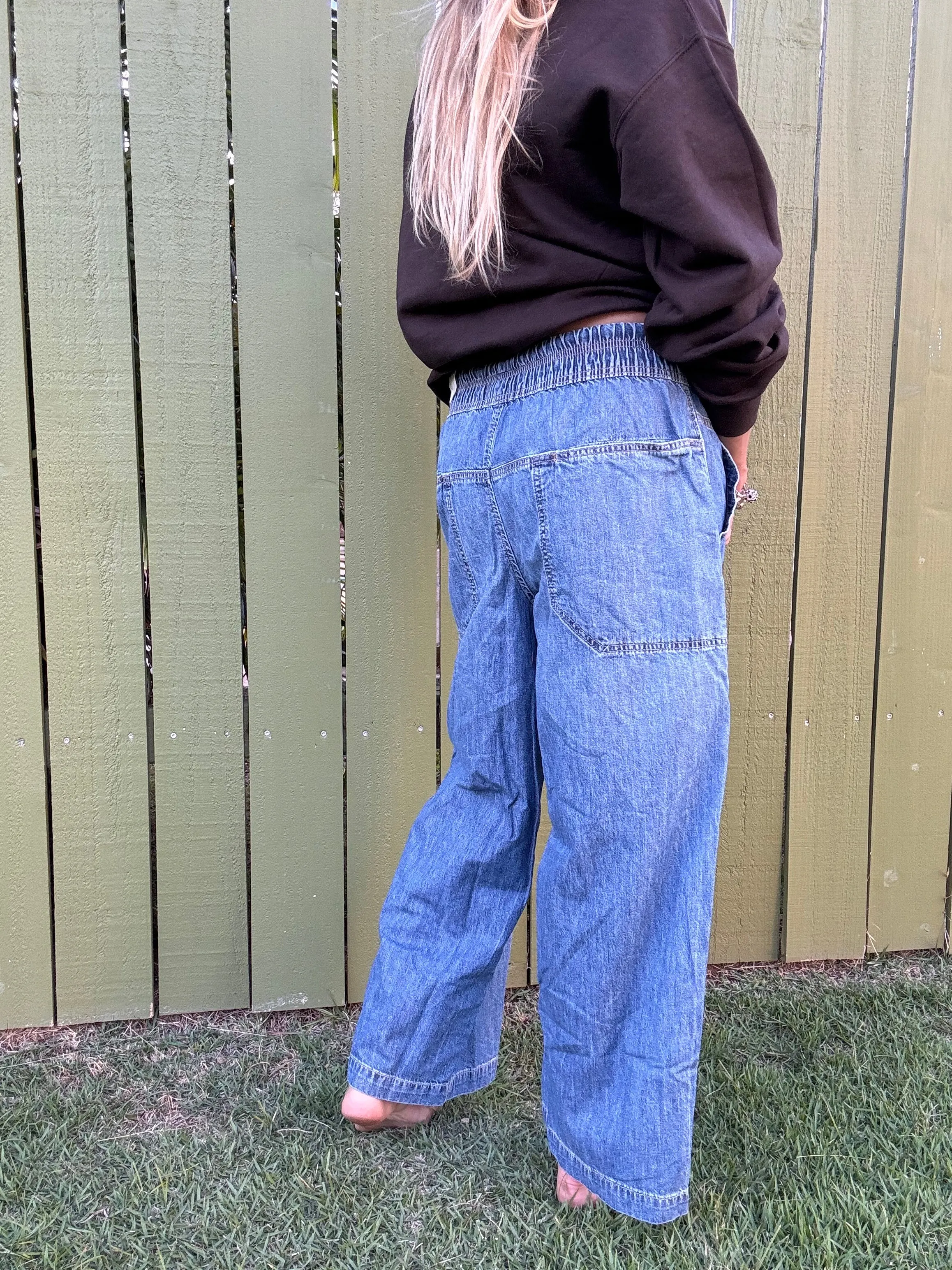 FREE PEOPLE Easy Peasy Pull-On Jeans - No Problem