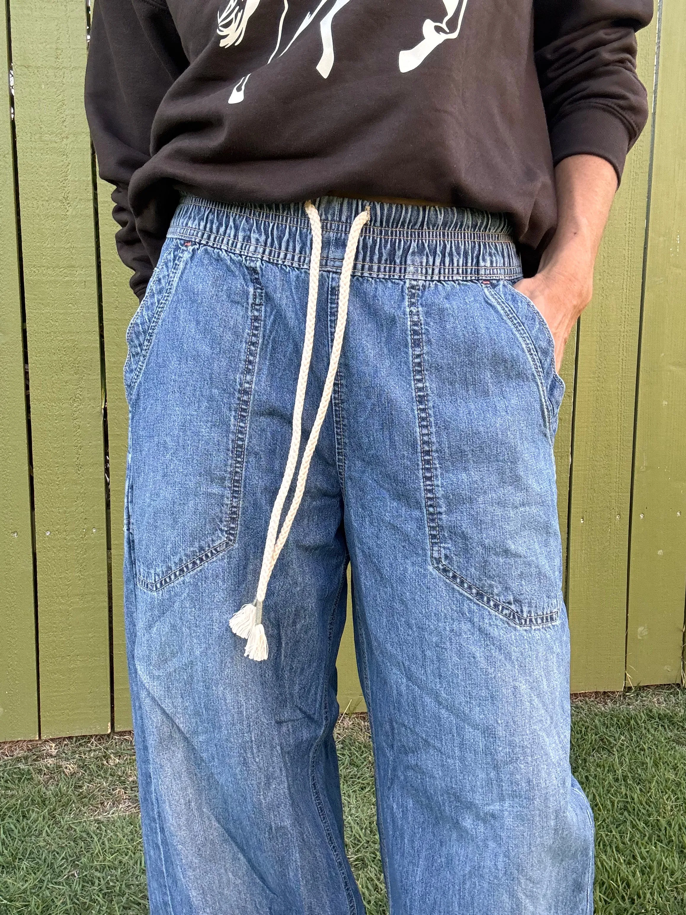 FREE PEOPLE Easy Peasy Pull-On Jeans - No Problem