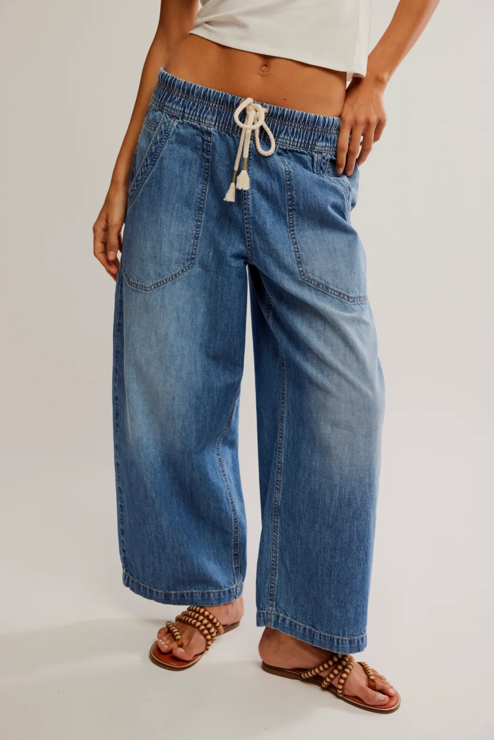 FREE PEOPLE Easy Peasy Pull-On Jeans - No Problem