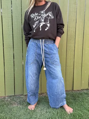 FREE PEOPLE Easy Peasy Pull-On Jeans - No Problem
