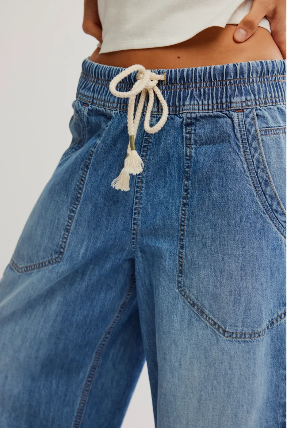 FREE PEOPLE Easy Peasy Pull-On Jeans - No Problem
