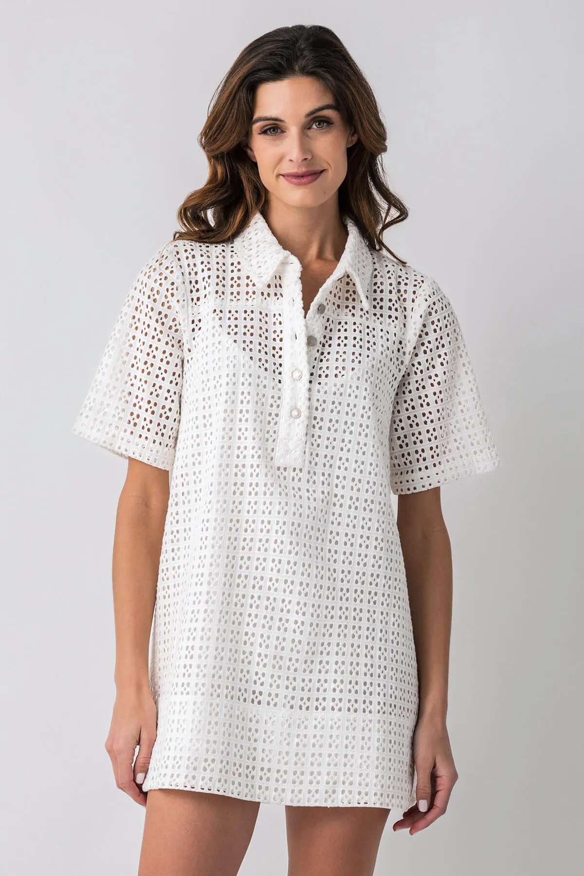 Free People Remino Eyelet Mini Dress