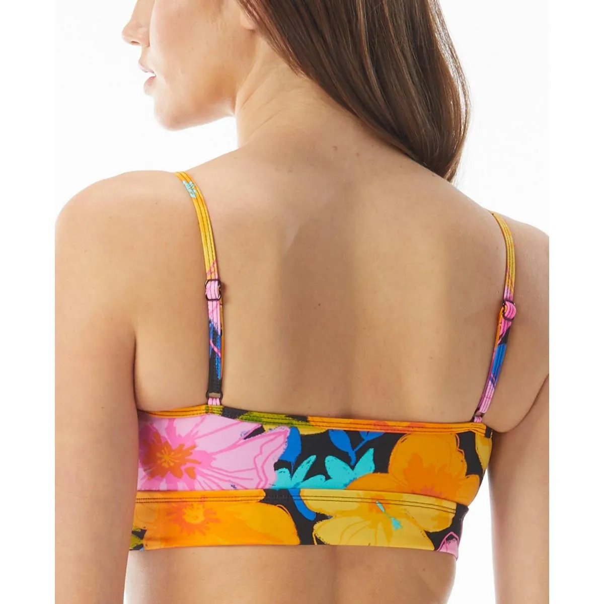 Gianna Womens Floral Print Beachwear Bikini Swim top