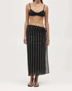 Hattie Sarong In Black Stripe