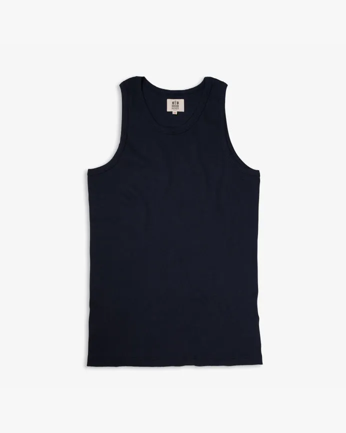 Hemen Biarritz Gari Ribbed Tank Top - Deep Marine