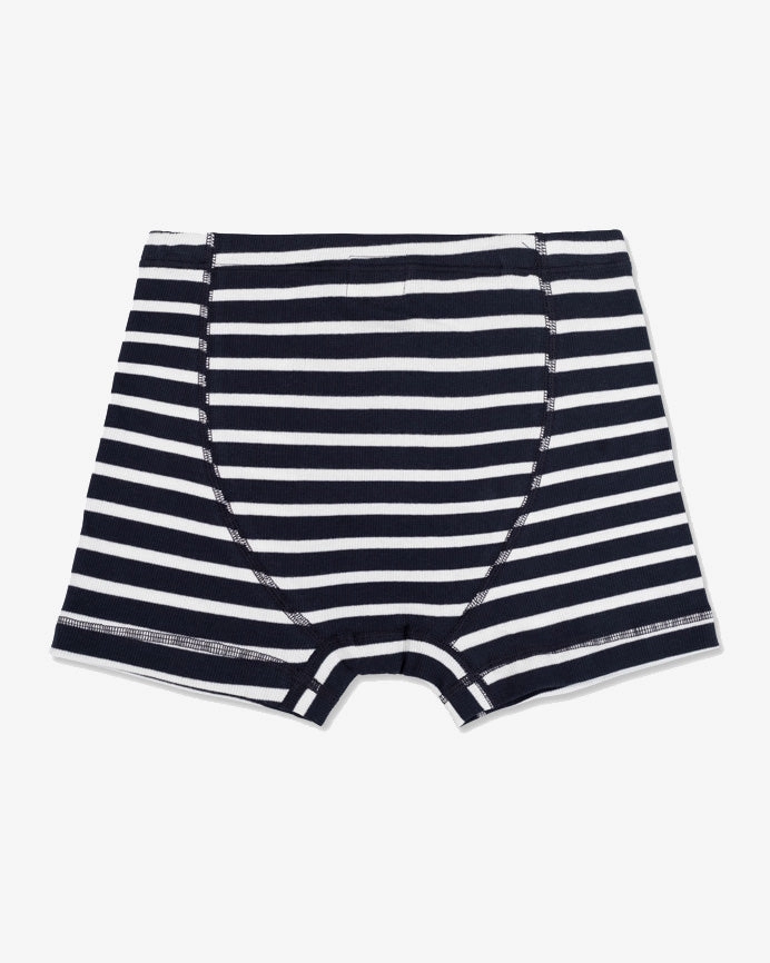 Hemen Biarritz Albar Breton Stripe Boxer Brief - Deep Marine / Natural