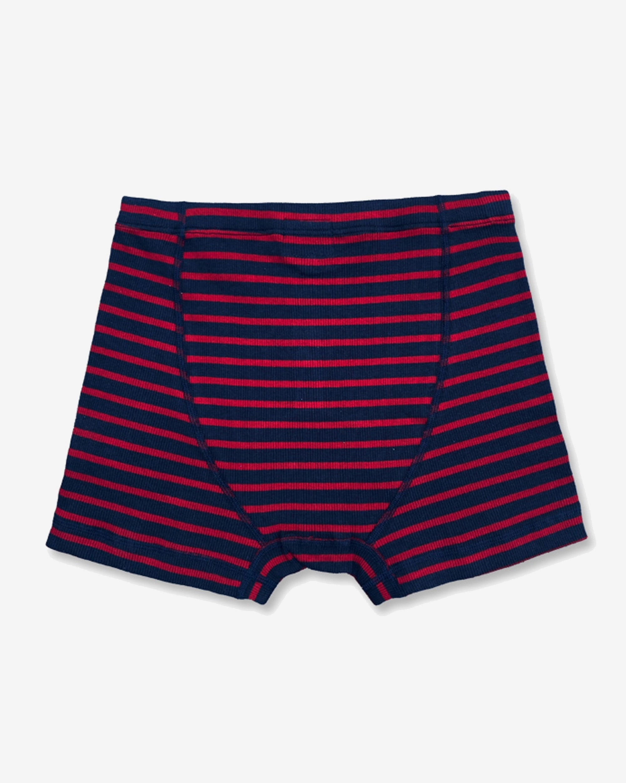 Hemen Biarritz Albar Breton Stripe Boxer Brief - Deep Marine / Red