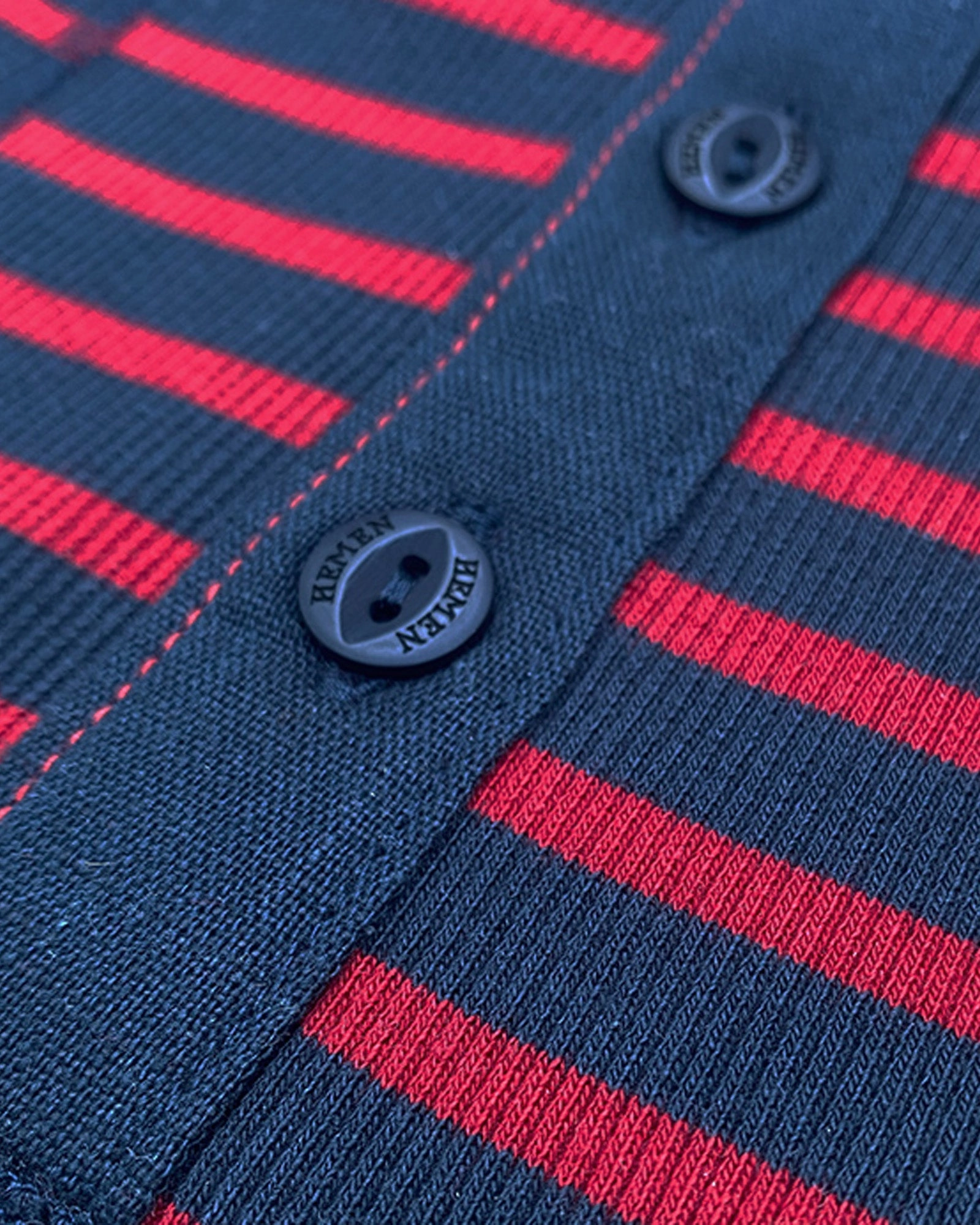 Hemen Biarritz Albar Breton Stripe Boxer Brief - Deep Marine / Red