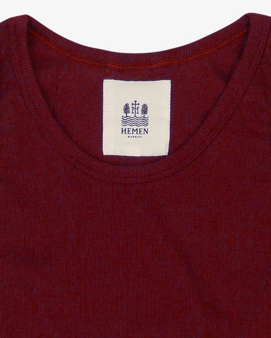 Hemen Biarritz Gari Ribbed Tank Top - Wine Red