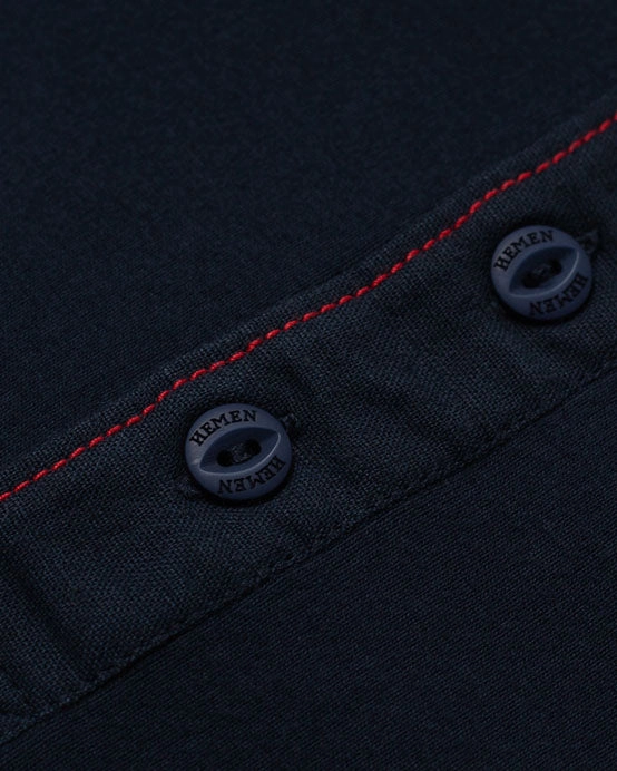 Hemen Biarritz Harri L/S Henley - Deep Marine