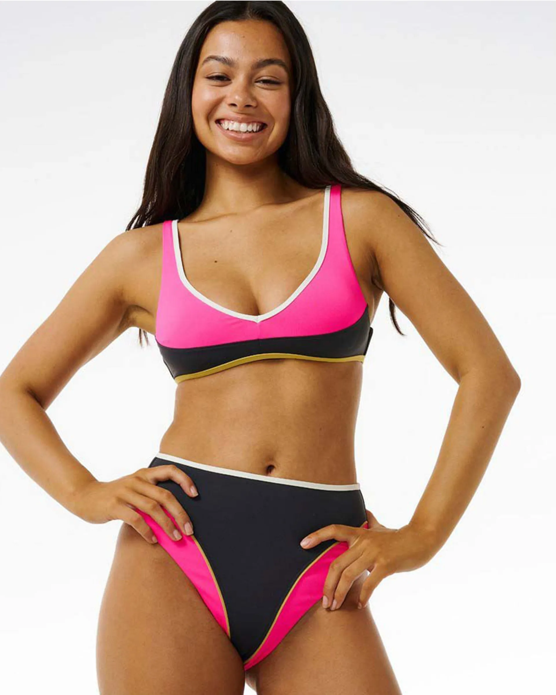 Hibiscus Heat Splice Crop Bikini Top (Past Season)