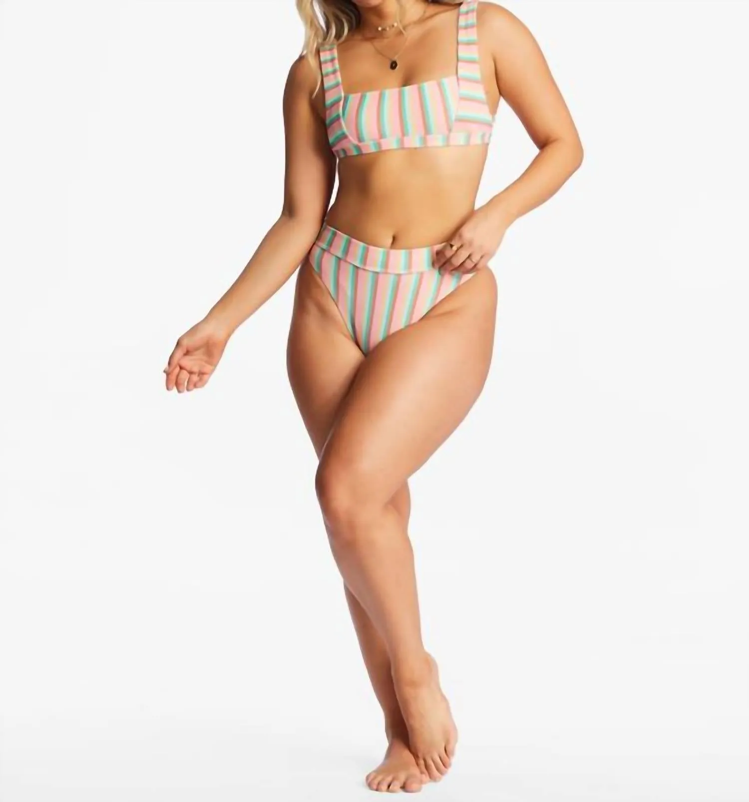 Island Glow Tanlines Tank Bikini In Multi