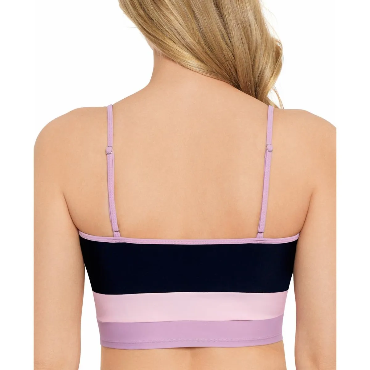 Juniors Womens Colorblock Banded Bikini Swim top
