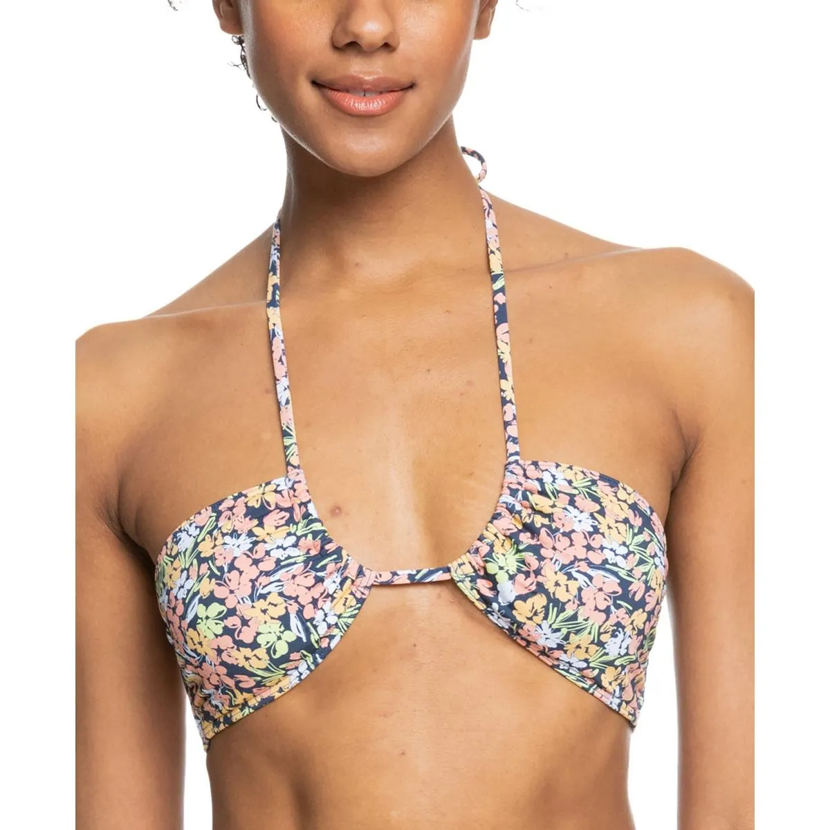 Juniors Womens Floral Removable Padding Bikini Swim top