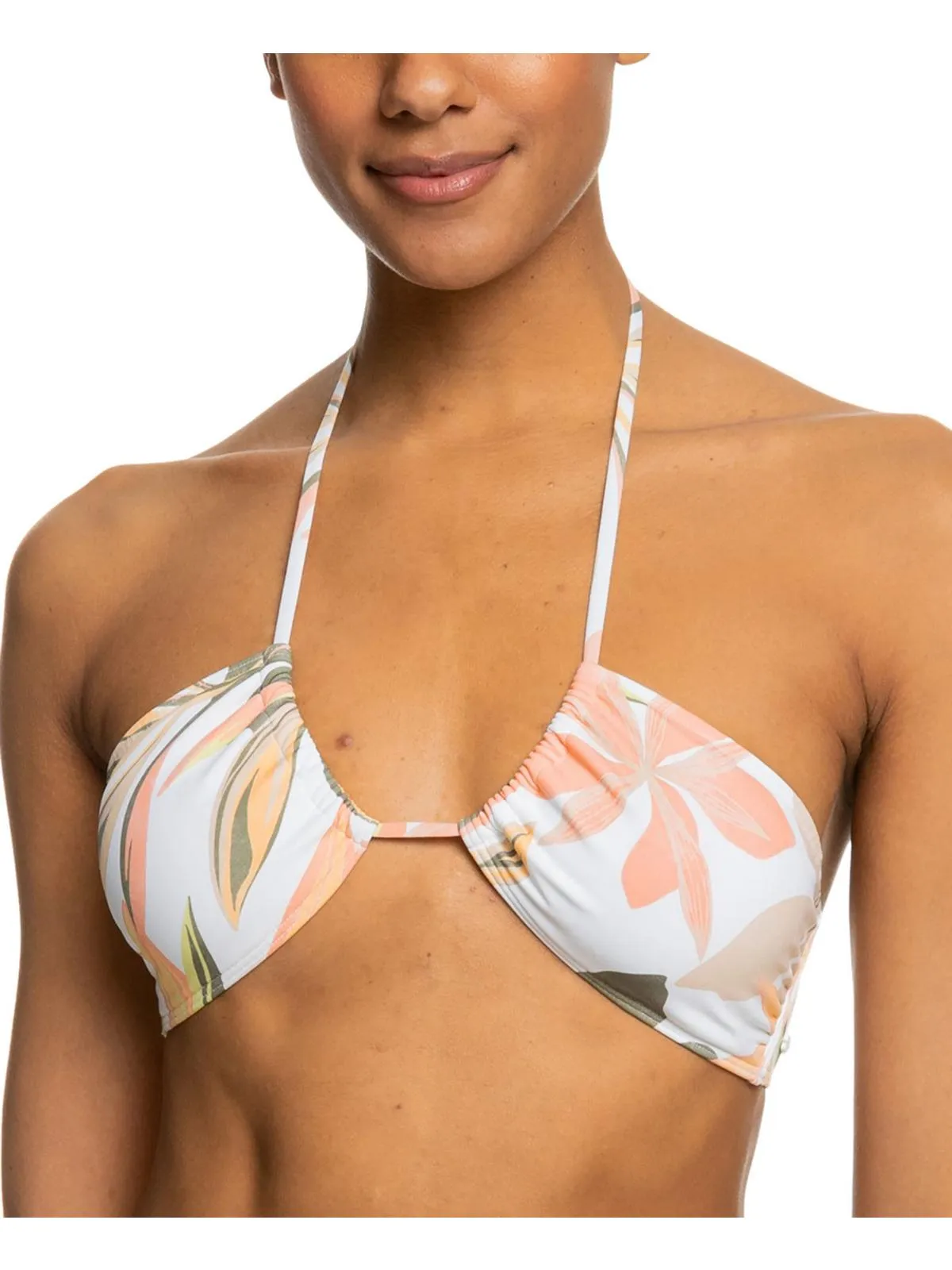 Juniors Womens Floral Removable Padding Bikini Swim top