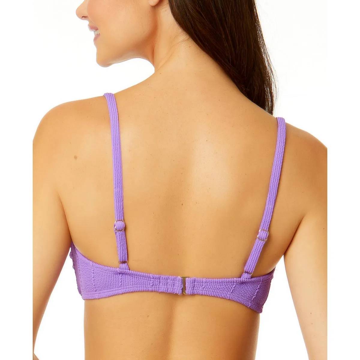 Juniors Womens Ribbed Boning Bikini Swim top