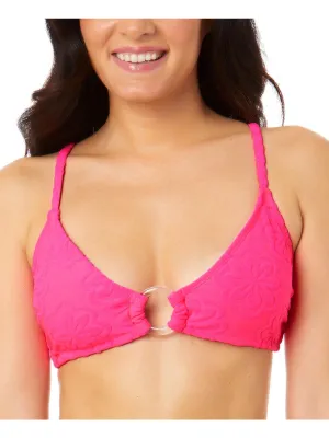 Juniors Womens Terry Cloth O-Ring Bikini Swim top