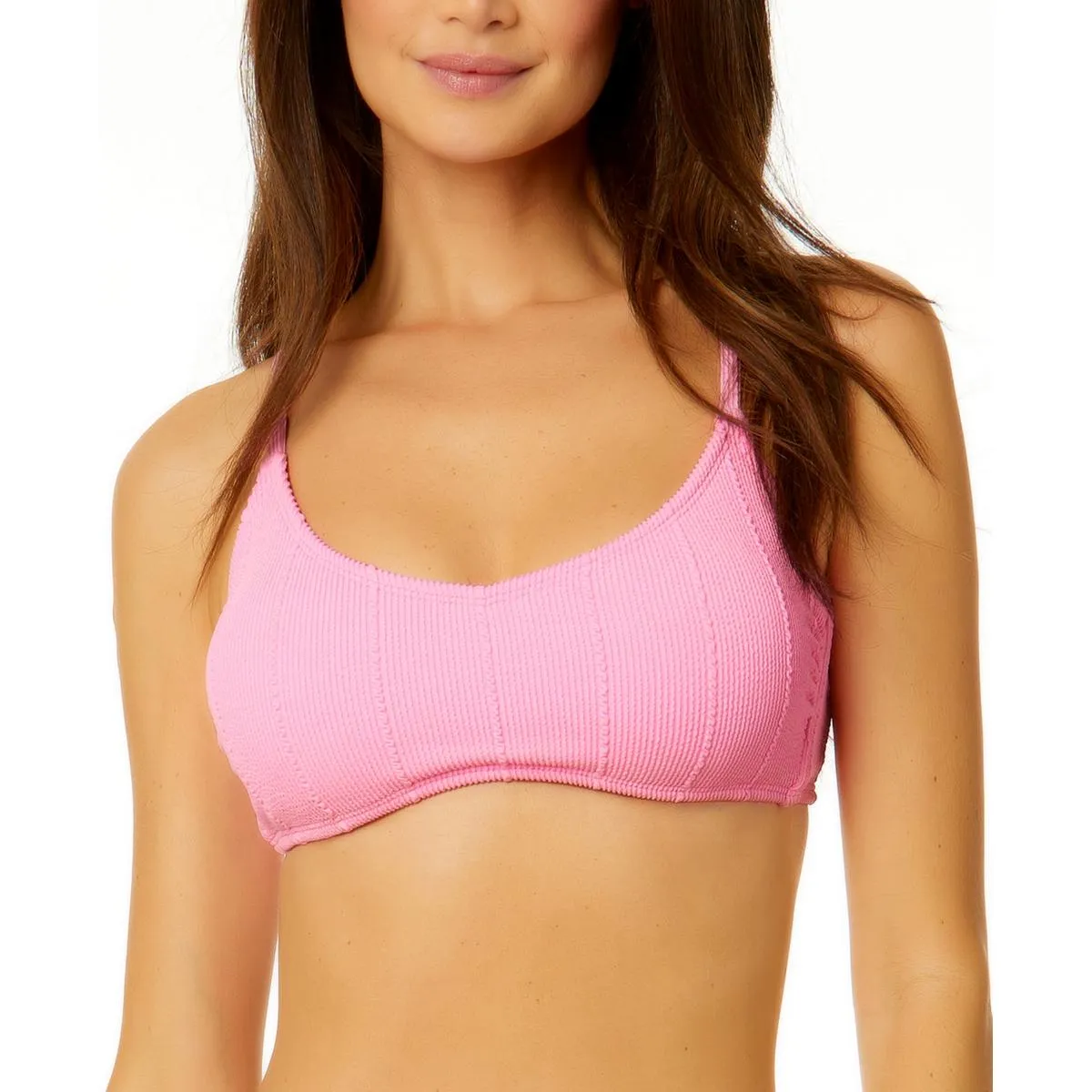 Juniors Womens Textured Bralette Bikini Swim top